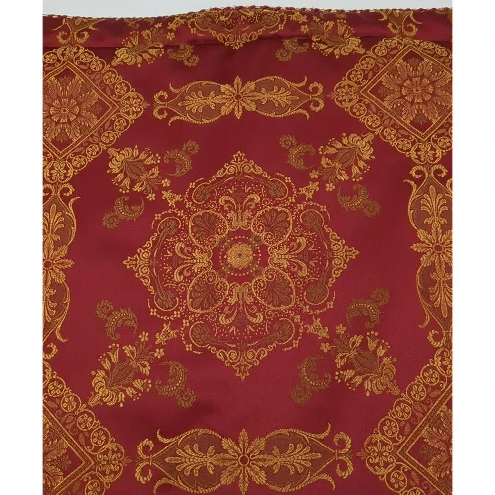 Croscill Madrid Royal Standard Pillow Sham Case Brocade‎ Jacquard Red Gold VTG